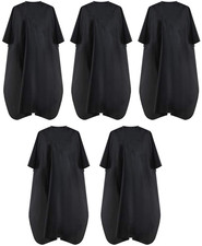 Black Waterproof Hair Salon Cape Professional Barber Cape with Metal Snap Closur
