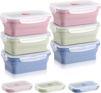 Mifoci 6 Pcs Silicone Containers for Food Collapsible Food Storage Containers