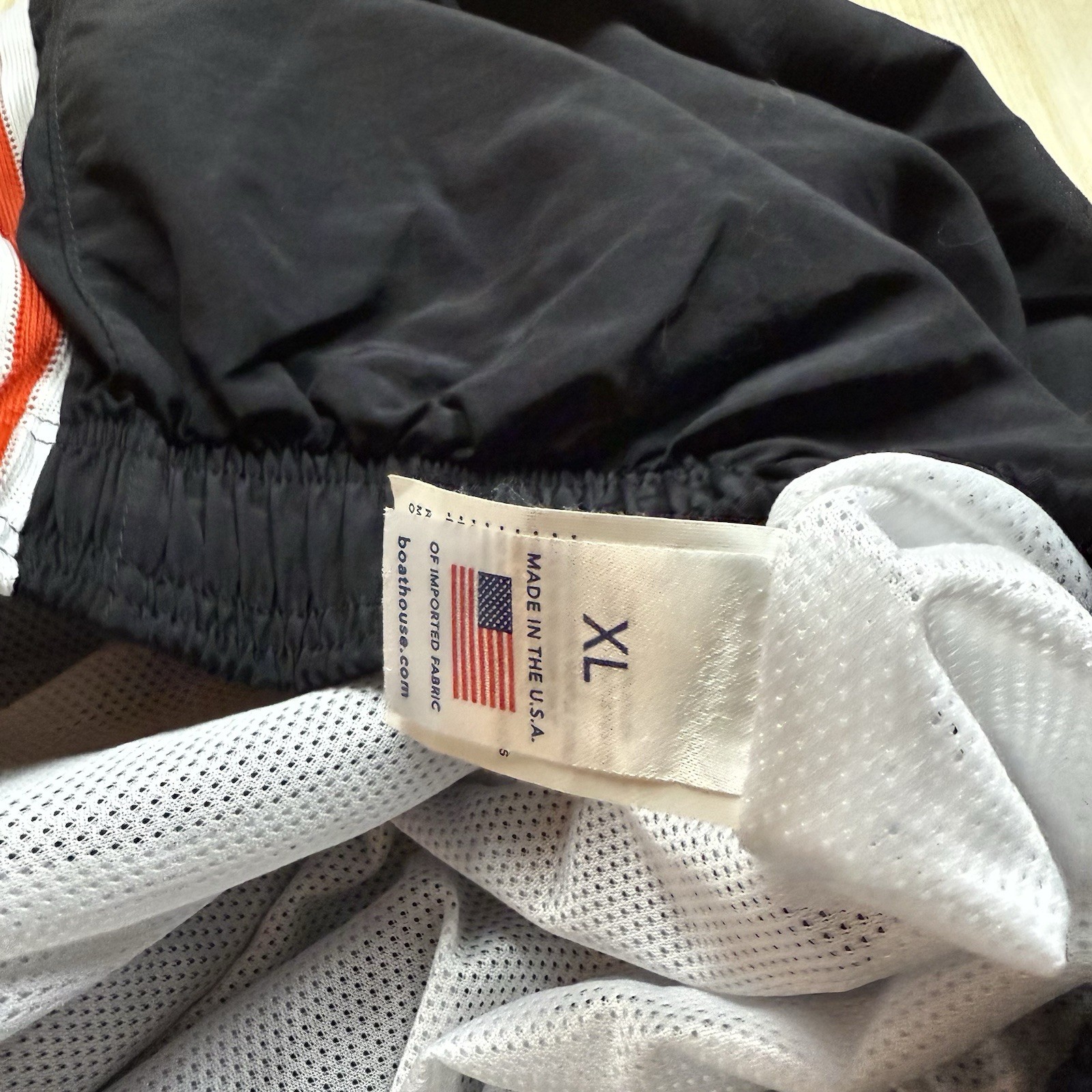 FILA Pantaloni da pista vintage Boatho Made in USA canottaggio larghi anni 90 y2k XL giacca a vento