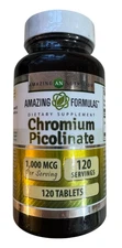 Amazing Formulas Chromium Picolinate Tablets - 1000mcg - 120 Count - Ex: 8/27