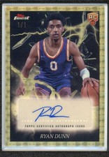 Marketplace image: 2025-26 Topps Finest Ryan Dunn RC Rookie Electrifying Superfractor Auto #1/1 (JK