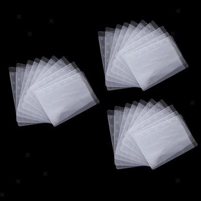 30 Stück Ordnertaschen 6 Löcher Notizbuchordner Loseblattbeutel A7