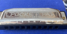 Vintage HOHNER Pocket Pal HARMONICA Key of C w/ Instructions in Original Box