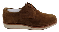 Jones Bootmaker 24/7 Men's Longfield Shoes Size 8 Tan Suede Upper Lace Up New