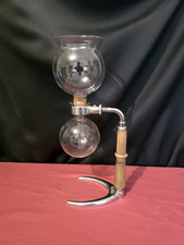 Cafetière à syphon "Cona" en verre et métal - Vers 1950