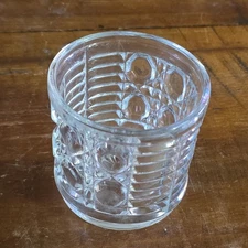 Vintage Low-ball, Double Old Fashioned 4in Pressed Glass by American Cut  Heavy 