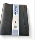 NEW Day Runner 3-ring E-Binder Binder Black Leather Zipper 8-1/2”x11” Pockets