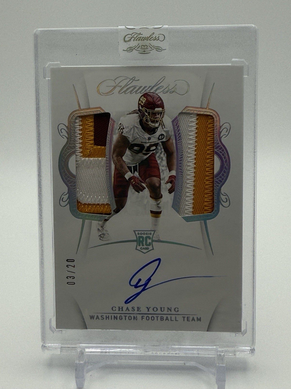 2020 Panini Flawless Rookie Dual Patch Auto Chase Young Silver  /20  49rs