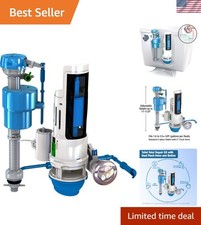 Universal Toilet Repair Kit: Dual Flush Valve  Quick Flush Push Button, White