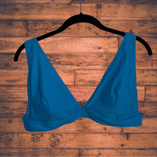Large Teal Blue Bikini Swimsuit Top