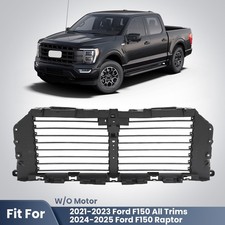 Front Upper Radiator Grille Air Shutter Fit For 2021-2025 Ford F-150wo Motor