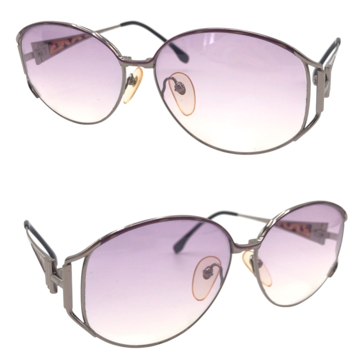 Occhiali da sole YVES SAINT LAURENT vintage YSL 31 2601 67 2N viola argento metallo