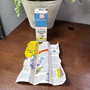 BOX ONLY VTG Sylvania DCA Projector Lamp Blue Top COLLECTIBLE