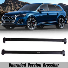 2PCS Cross Bar Roof Rack Cargo Carrier Fits for Audi Q7 2016-2025 Black Crossbar