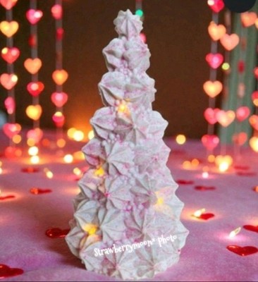 Mackenzie Style Valentines Light Up Pink Meringue Cookie Tree Figure Decor NEW