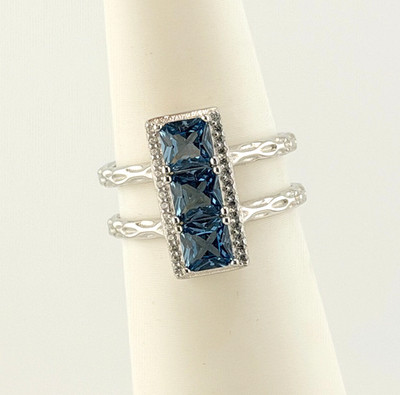 Ryze Ring Sz 9 Cryo Crush Crystal & White Frost on .925 Sterling Silver BTS-182