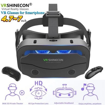 VR Headset 3D Virtual Reality Glasses for Smartphones 4.7-7.2'' iPhone Android