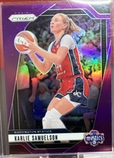 Karlie Samuelson- 2024 Panini WNBA Purple Holo Prizm #61/149 #82 Mystics