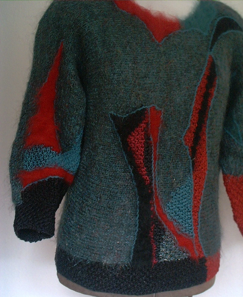 Anny Blatt Pullover  Couture Modell Vintage handgestrickt Angora Seide Effektgar - Bild 2 von 4