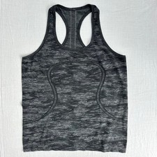 Lululemon Swiftly Tech Racerback Tank Top 2.0, Black  Gray Heathered 12