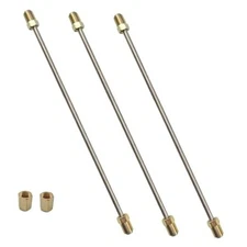 3PCS 3/16" Brake Line Kit with Fittings, 16" Long Stainless Steel Brake 16 Inch