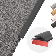 Flexible PVC Carpet Edge Trim Strip, Self Adhesive, Cuttable Floor Transition