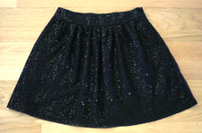 Black Sequin Goth Whimsigoth Dark Fairy Grunge Event Mini Skirt 8 Going Out