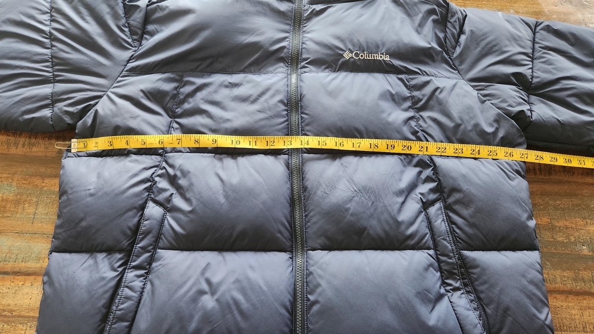 Columbiaダウンジャケットpuffer jacket Columbia Down Puffer Jacket Mens LARGE Blue Full Zip Quilted Omni