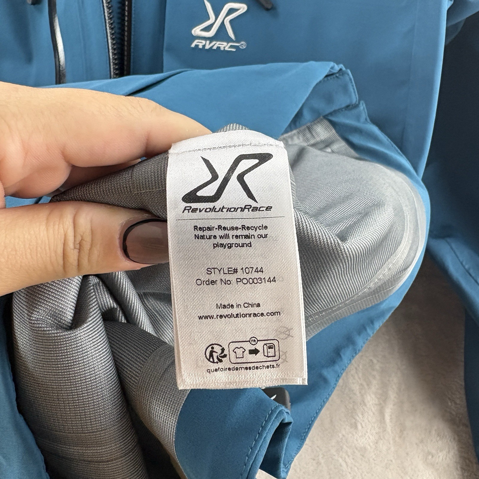 RevolutionRace Cyclone Shell Jacket Mens Size Small Blue Waterproof Hypershell image 10