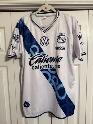 Club Puebla Soccer Jersey Mens Large White Caliente VW Banco Azteca