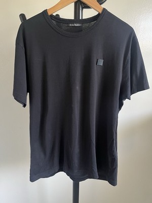 Acne Studios Nash Face Black T Shirt Large