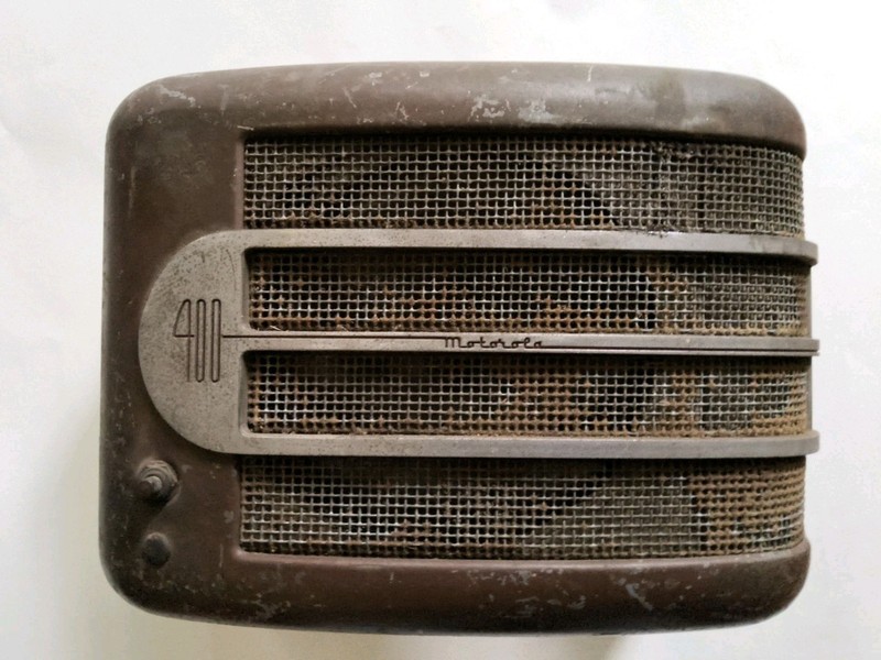 Vtg 1940s Remote Rear TRUCK CAR Speaker Motorola 400 30486 STEAMPUNK INDUSTRIAL 