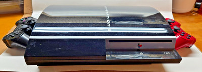 Sony PlayStation 3 PS3 Fat CECHL01 80GB Console, 2 Controllers, 1 Remote - Bonus