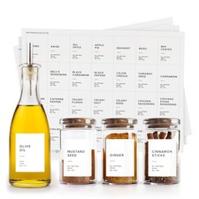250 Spice Labels by ThreeKin | Waterproof & Oil-Resistant White 2" x 3" to 4"