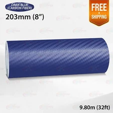CARBON FIBER DARK BLUE 8" 203mm PIN STRIPE Car Model Streamline TAPE Sticker
