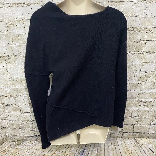 NWT Free People $128 Black Sz S Wool Blend Love And Harmony Asymmetrical Sweater - Picture 4 of 6