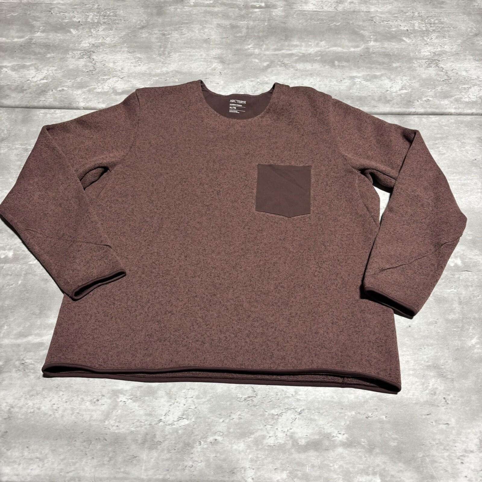 Arc'teryx Covert Maglione Donna Extra Large Rosa Ruggine Girocollo Pile Tasca