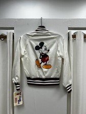Vintage 80s Disney Mickey Mouse Chalk Line Youth Jacket Deadstock Made in USA