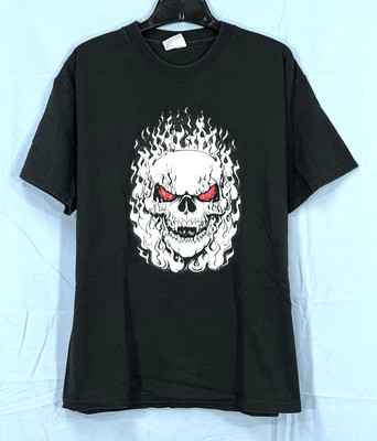 HAWG WILD Parts/Service HUBERT NC Eagle/Skull BLACK Motorcycle HarIey T-SHIRT L