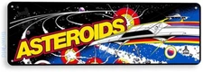 TIN SIGN Asteroids Arcade, 80's, Retro, Console, Marquee, Game Room Decor, A225
