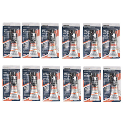 Pack of 12 VISBELLA GREY Gasket Maker RTV Silicone High Temp Sealant for AUTO RV