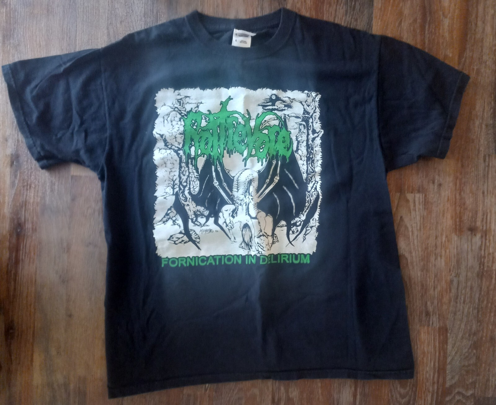 Camiseta Rottrevore Grande Crematorio Gormento Asfixia Morfeo Desciende RARA