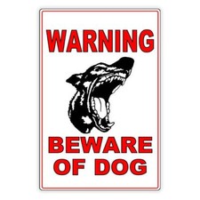 Beware Of Dog Sign / Decal Security Beware Attack Warning Caution Sign Sbd013