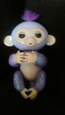 WowWee Kiki Fingerlings Glitter Monkey Interactive Baby Pet - Purple