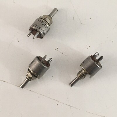 3 Vintage AB Type L Luthier Mini Rotary 250K Ohm Switches Electronic Guitar Pots