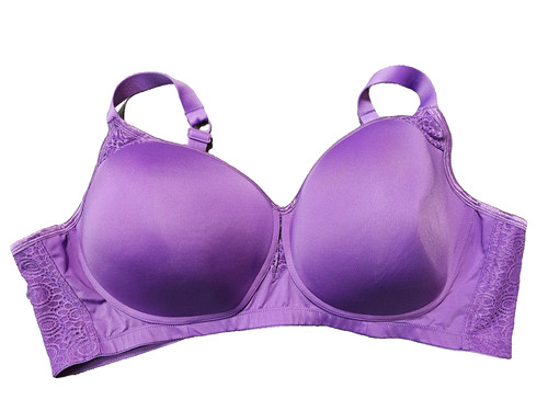 without tags Comfort Choice Womens Purple Plus Size Back-Smoothing Wireless T-Sh