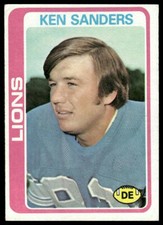 1978 Topps #222 Ken Sanders RC Detroit Lions