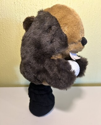 Vintage Gopher Golf Club Head Cover-Plush Holding Golf Ball-Caddy Shack #3