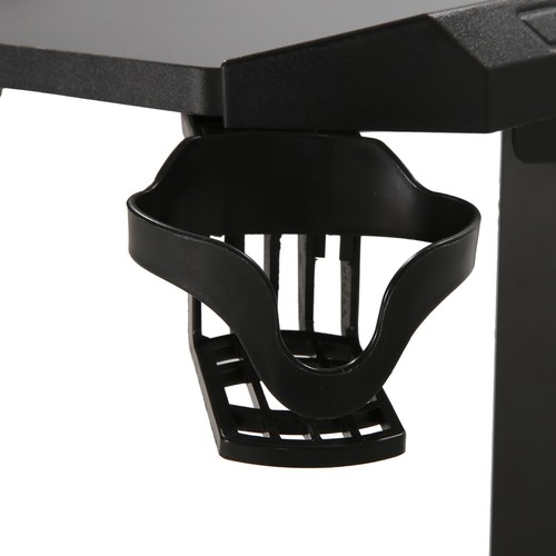 LED Gaming Tisch Schreibtisch 180x70 cm Ergonomischer PC Computertisch Schwarz - Bild 15 von 15