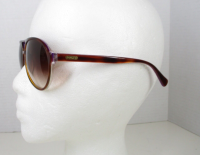 Coach s2046 Aviator Style Sunglasses, Plum Tortoise. 60-13  display picture 1